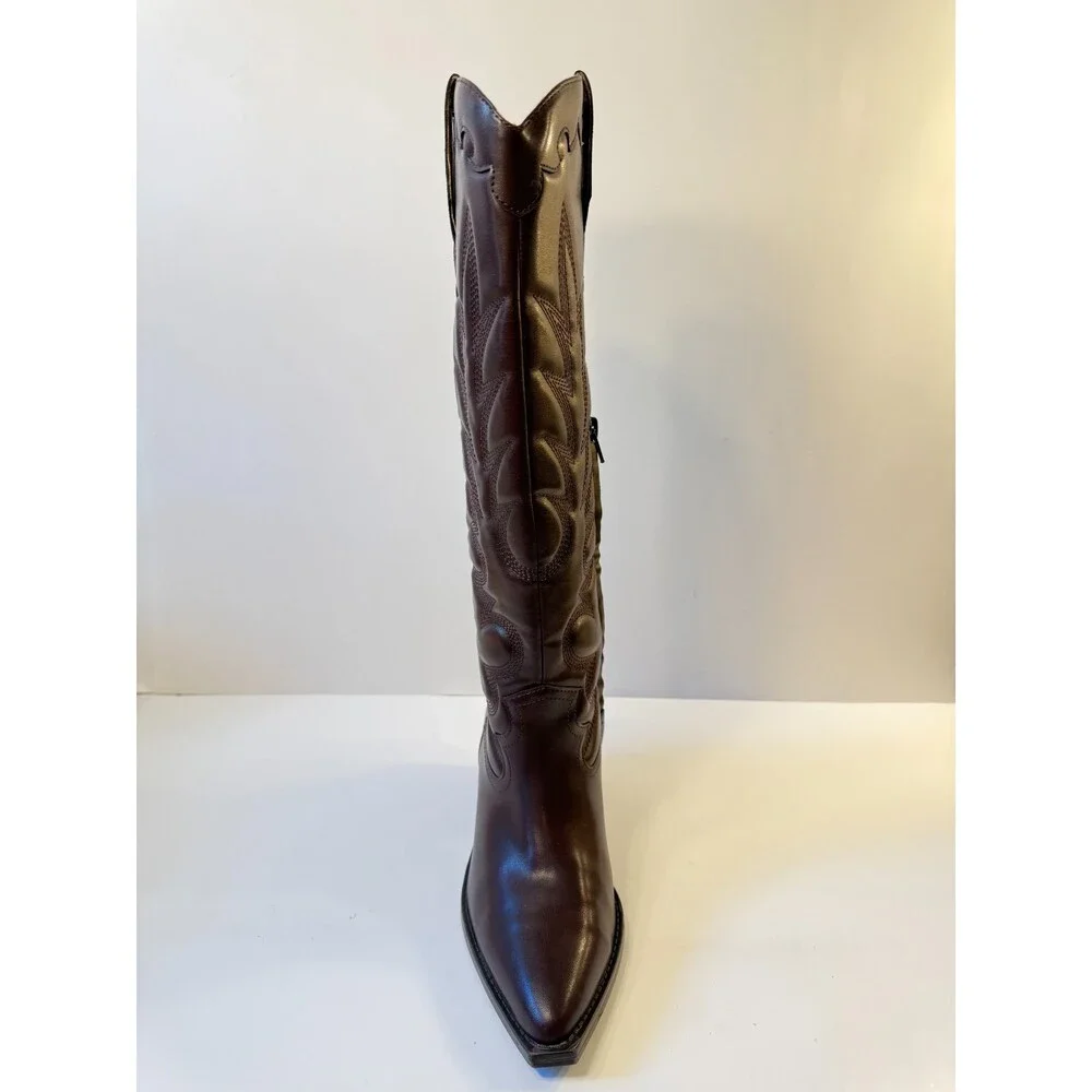 Crown Vintage Womens Western Boots Leather Brown US 7